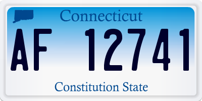 CT license plate AF12741
