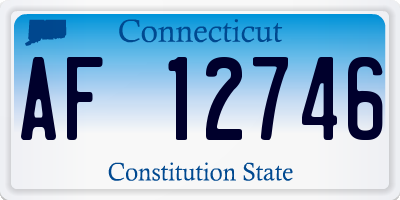 CT license plate AF12746