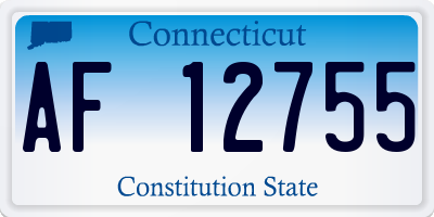 CT license plate AF12755