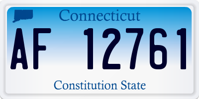 CT license plate AF12761