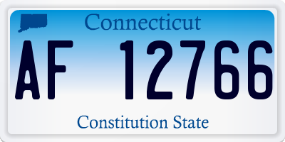 CT license plate AF12766