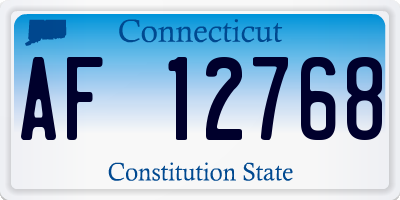 CT license plate AF12768