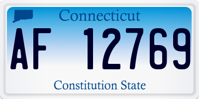 CT license plate AF12769