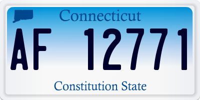 CT license plate AF12771