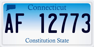 CT license plate AF12773