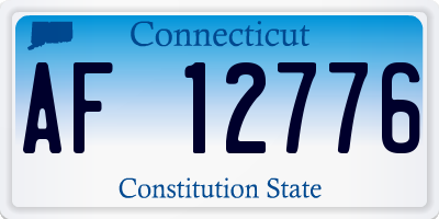 CT license plate AF12776