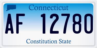 CT license plate AF12780