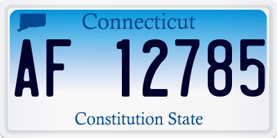 CT license plate AF12785