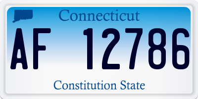 CT license plate AF12786
