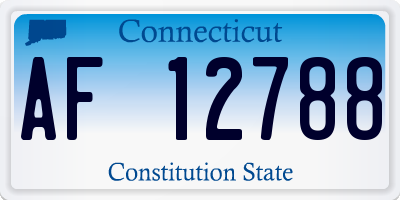 CT license plate AF12788