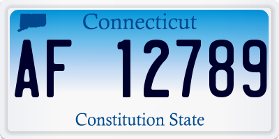 CT license plate AF12789