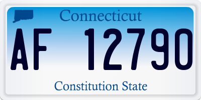 CT license plate AF12790