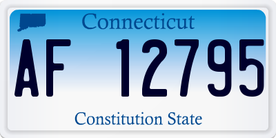 CT license plate AF12795
