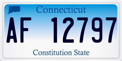 CT license plate AF12797
