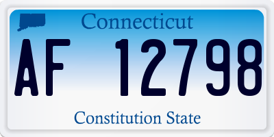 CT license plate AF12798