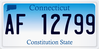 CT license plate AF12799
