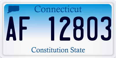 CT license plate AF12803