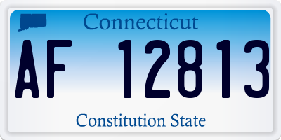 CT license plate AF12813