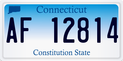 CT license plate AF12814