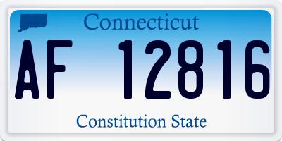 CT license plate AF12816