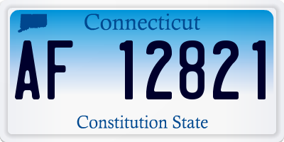 CT license plate AF12821