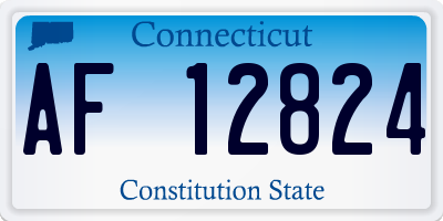 CT license plate AF12824