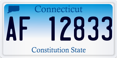 CT license plate AF12833