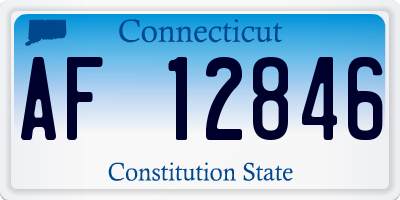 CT license plate AF12846