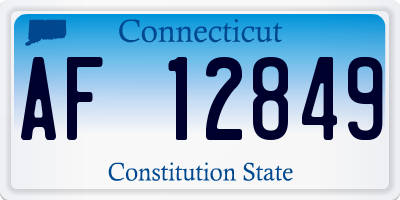 CT license plate AF12849
