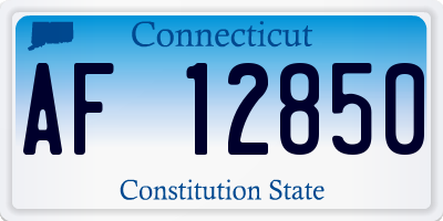 CT license plate AF12850