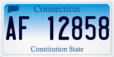 CT license plate AF12858