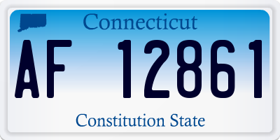 CT license plate AF12861