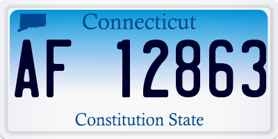 CT license plate AF12863