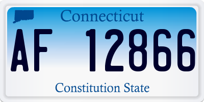 CT license plate AF12866