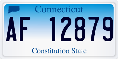 CT license plate AF12879