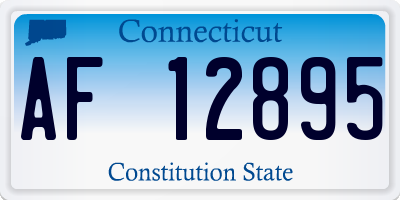 CT license plate AF12895