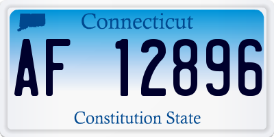 CT license plate AF12896