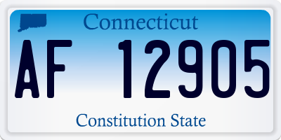 CT license plate AF12905