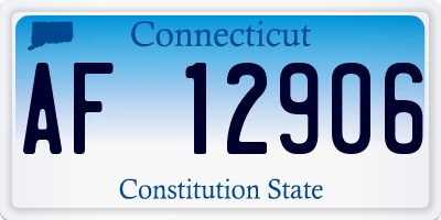 CT license plate AF12906
