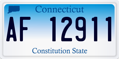 CT license plate AF12911