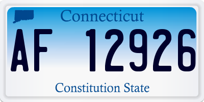 CT license plate AF12926