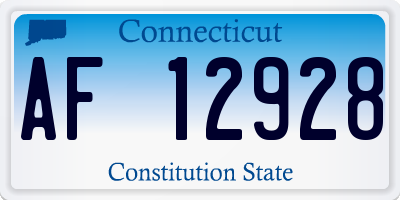 CT license plate AF12928