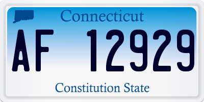 CT license plate AF12929