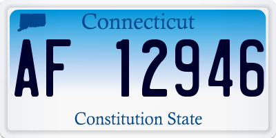 CT license plate AF12946