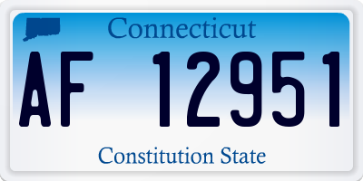 CT license plate AF12951
