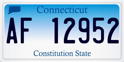 CT license plate AF12952
