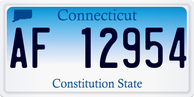 CT license plate AF12954