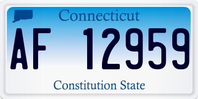 CT license plate AF12959