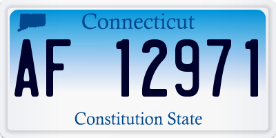 CT license plate AF12971