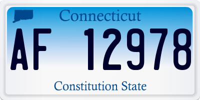 CT license plate AF12978